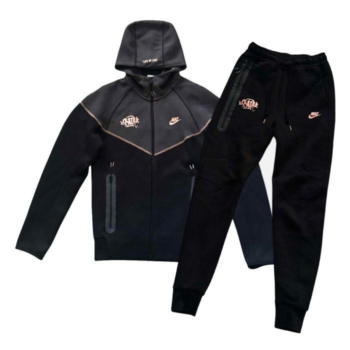 Syna World X Nike Tech Fleece Tracksuit Black - Image 2
