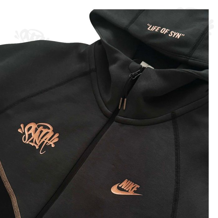 Syna World X Nike Tech Fleece Tracksuit Black - Image 4